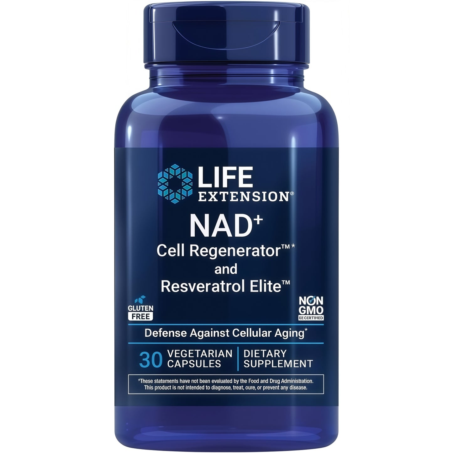 Life Extension NAD+ Cell Regenerator™ and Resveratrol Elite™*, nicotinamide riboside, Trans-resveratrol, quercetin, Fisetin, Heart Health, Healthy Aging, Vegetarian, Non-GMO, Gluten Free, 30 Capsules