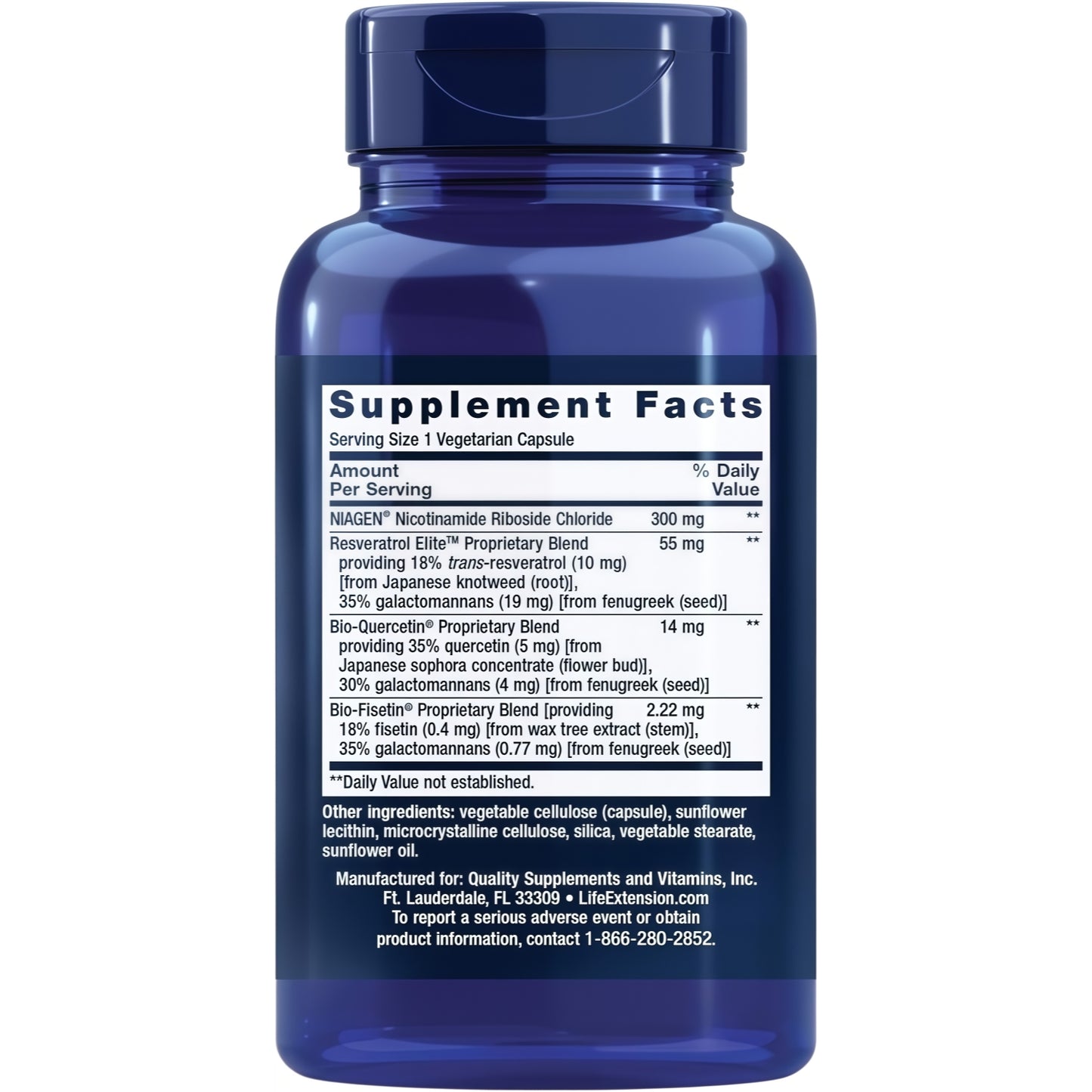 Life Extension NAD+ Cell Regenerator™ and Resveratrol Elite™*, nicotinamide riboside, Trans-resveratrol, quercetin, Fisetin, Heart Health, Healthy Aging, Vegetarian, Non-GMO, Gluten Free, 30 Capsules