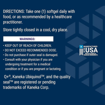 Life Extension Super Ubiquinol CoQ10 with Enhanced Mitochondrial Support, Potent Heart Health & Cellular Energy Production Support, Ultra-absorbable, Gluten-Free, Non-GMO, 100 mg, 60 softgels
